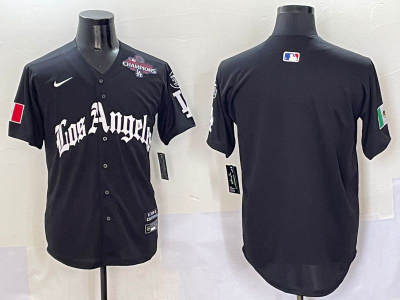 Men Los Angeles Dodgers Blank Black Five generations Joint Name 2025 Nike MLB Jersey style 2->los angeles dodgers->MLB Jersey